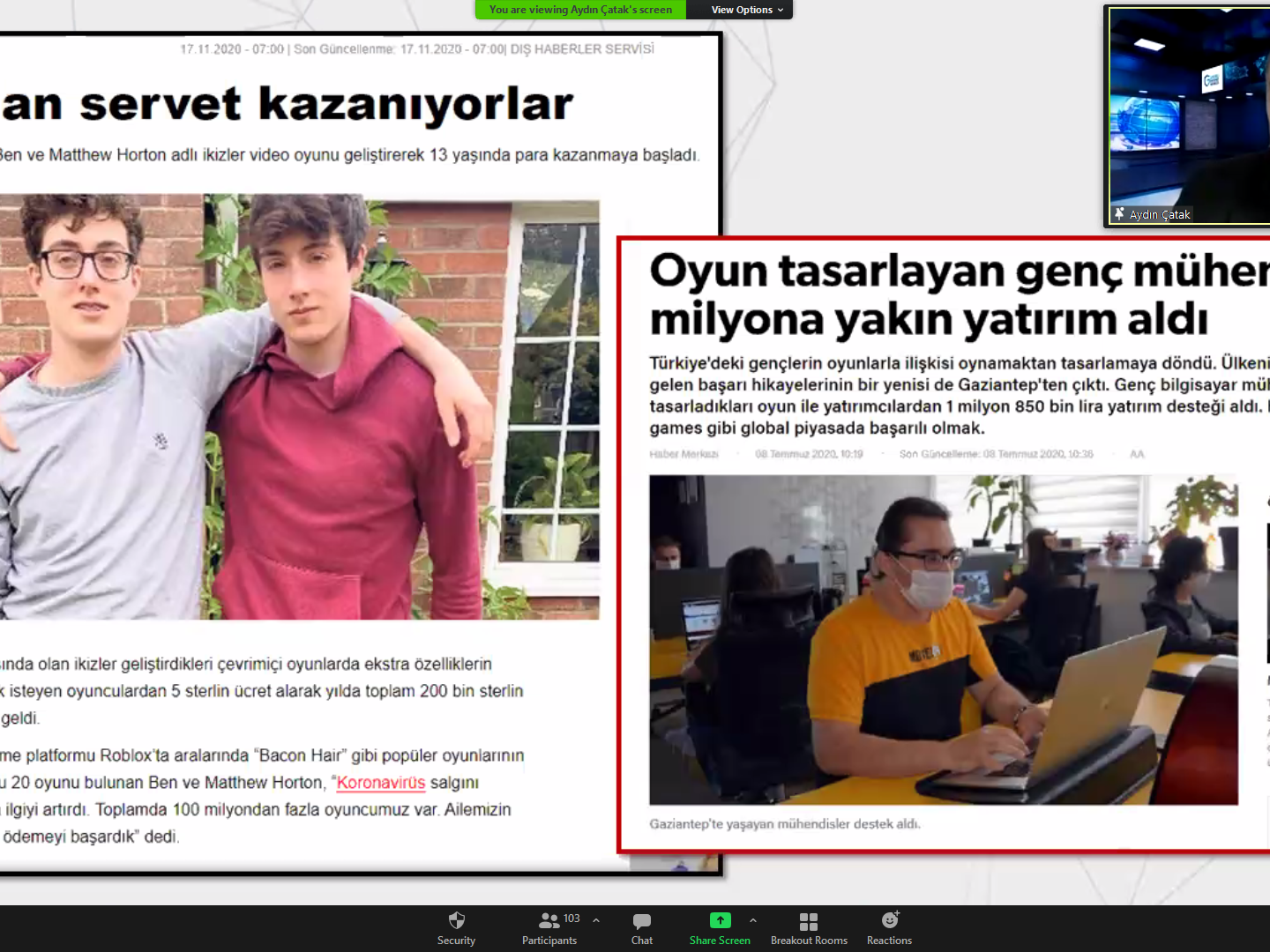 İstanbul Beylikdüzü Pınarkule Ortaokulu Öğrencilerine Yönelik Online Eğitim
