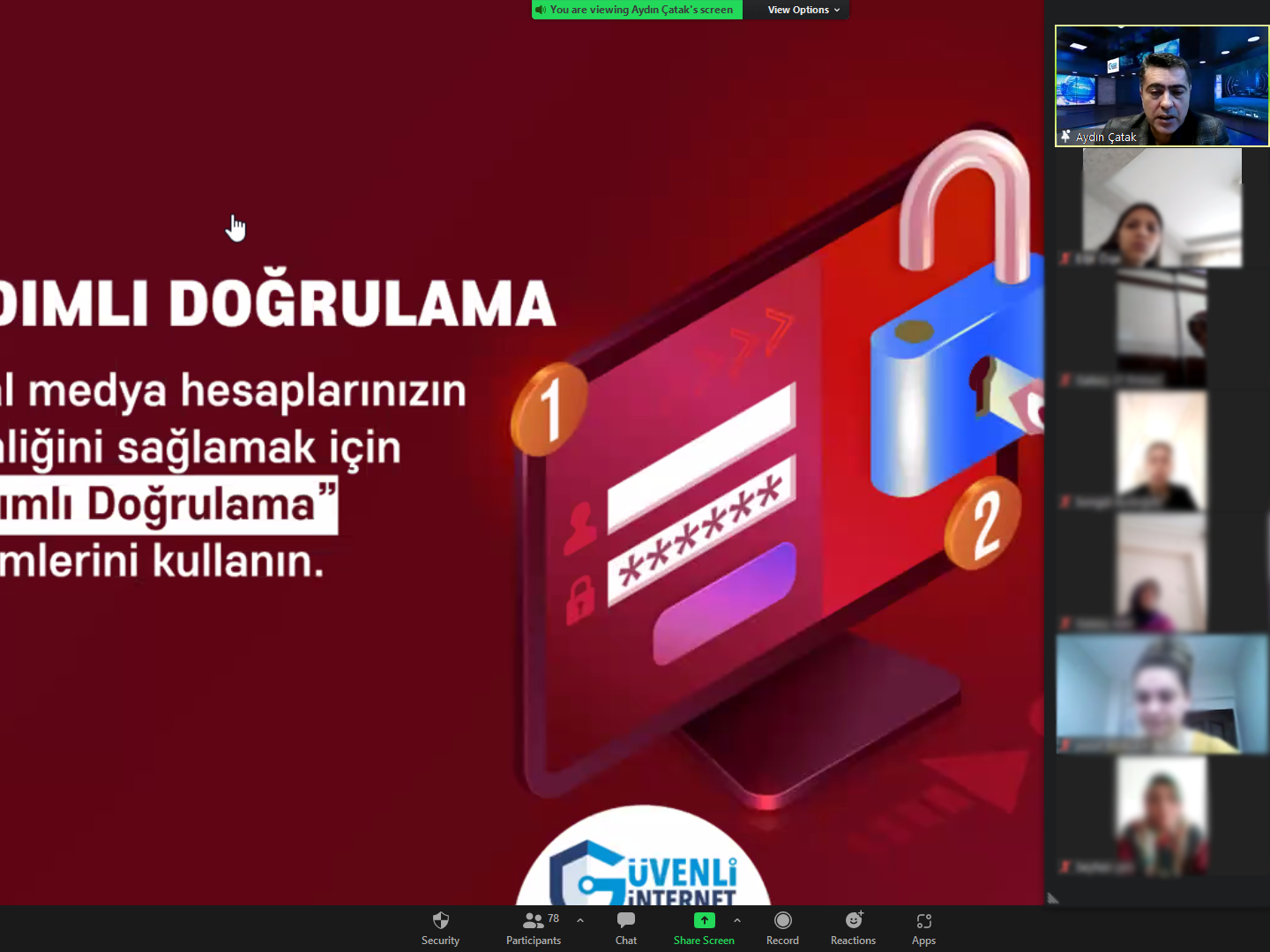 Ankara Yenimahalle Abdi İpekçi İlkokulu Velilerine Yönelik Bilinçli ve Güvenli İnternet Kullanımı Semineri